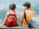 2 enfants sur 1 mur